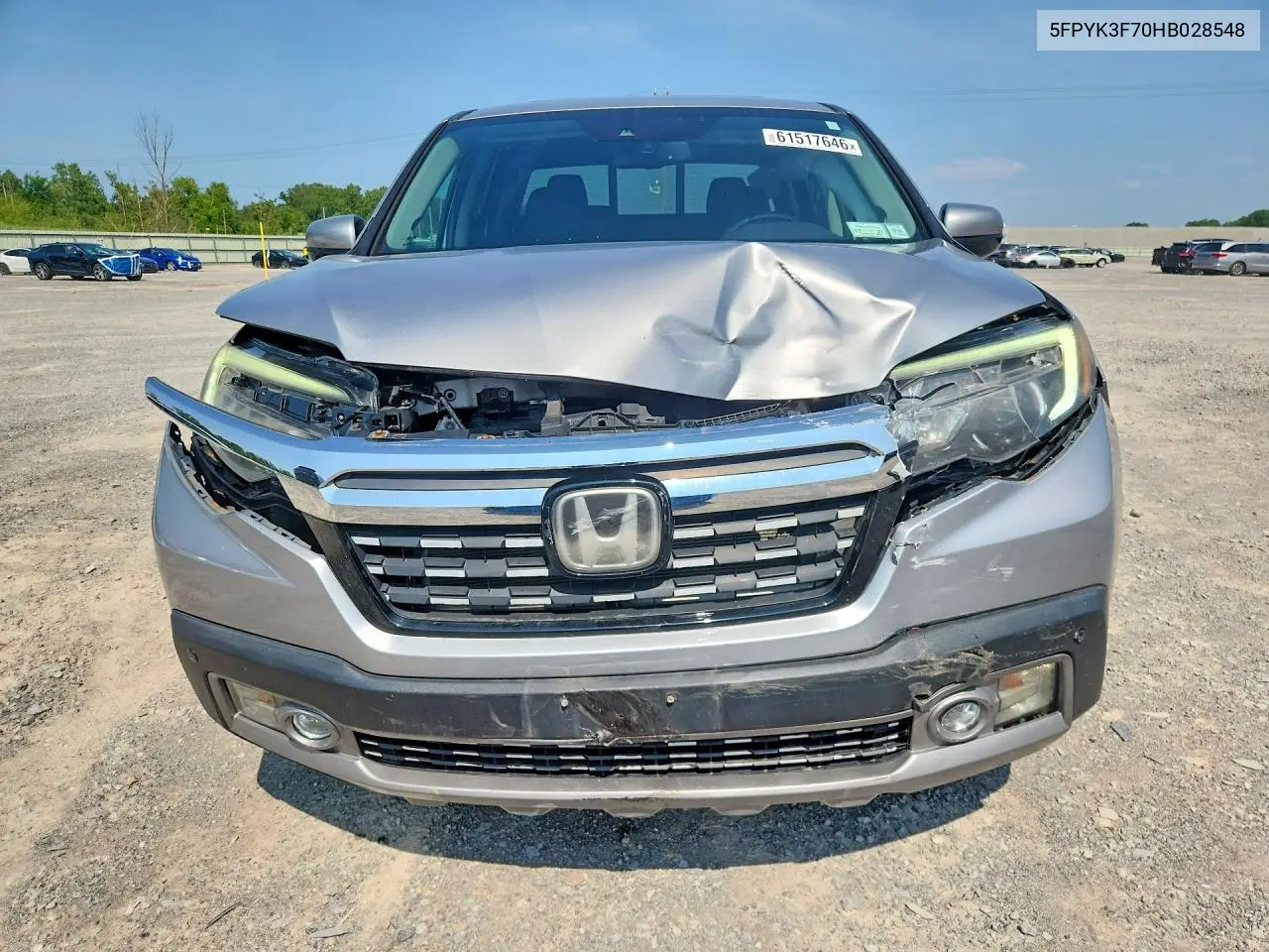 2017 Honda Ridgeline Rtl VIN: 5FPYK3F70HB028548 Lot: 61517646