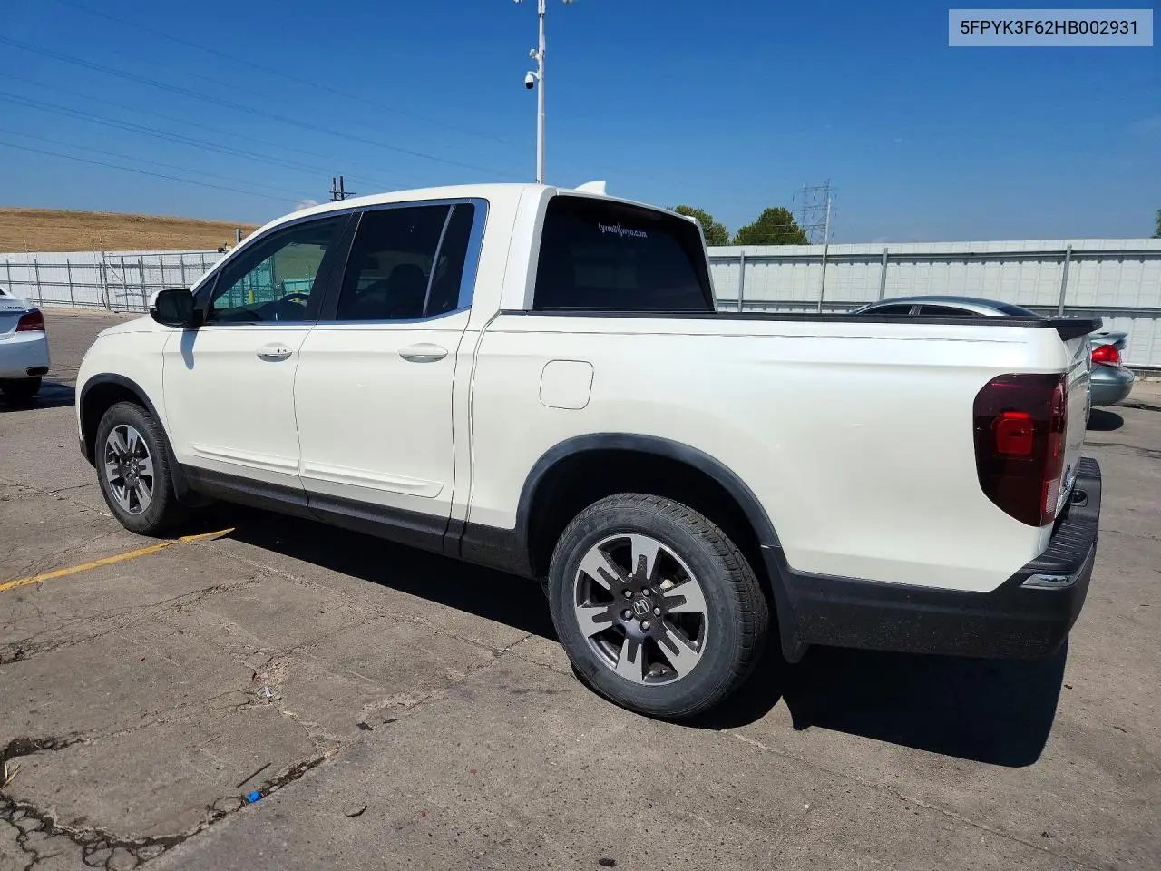 2017 Honda Ridgeline Rtl VIN: 5FPYK3F62HB002931 Lot: 61879096