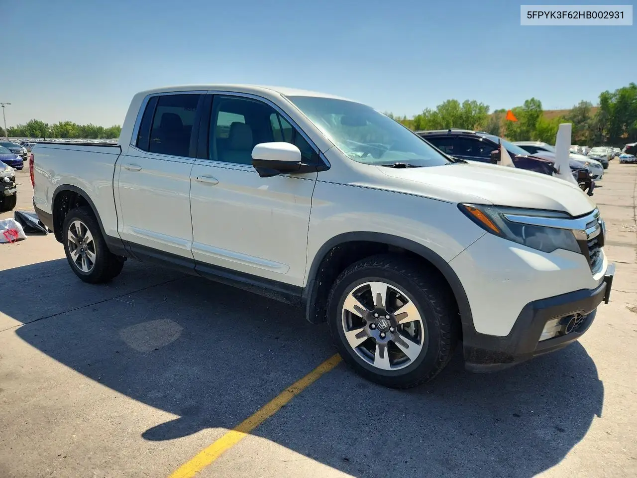 2017 Honda Ridgeline Rtl VIN: 5FPYK3F62HB002931 Lot: 61879096