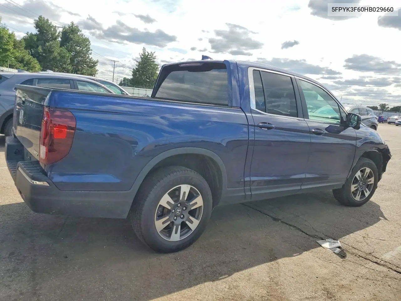 2017 Honda Ridgeline Rtl VIN: 5FPYK3F60HB029660 Lot: 62237656