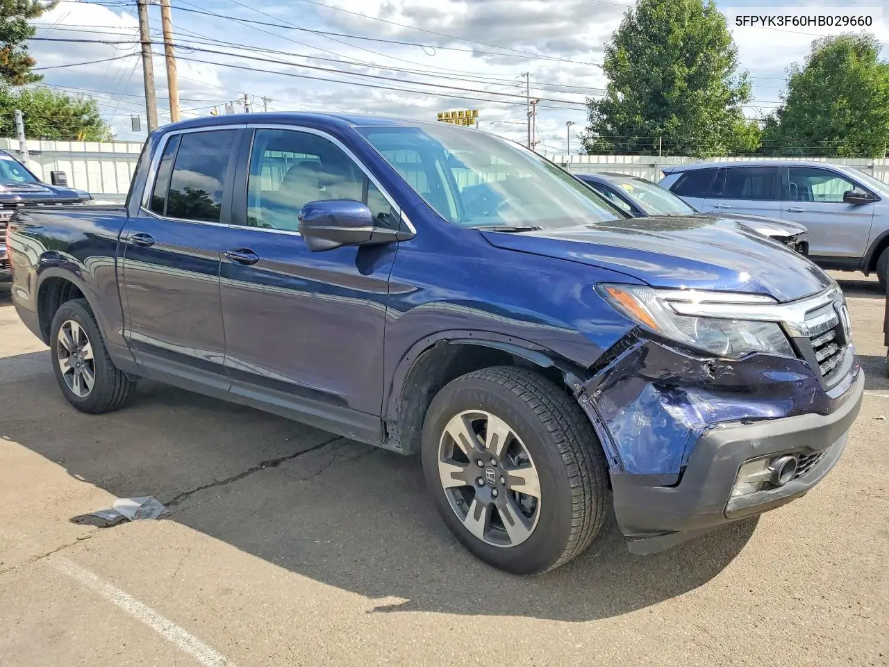 2017 Honda Ridgeline Rtl VIN: 5FPYK3F60HB029660 Lot: 62237656
