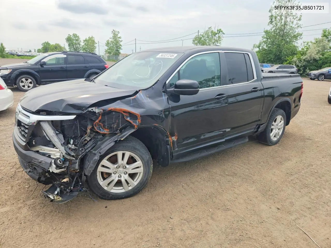 2018 Honda Ridgeline Lx VIN: 5FPYK3F35JB501721 Lot: 56337246