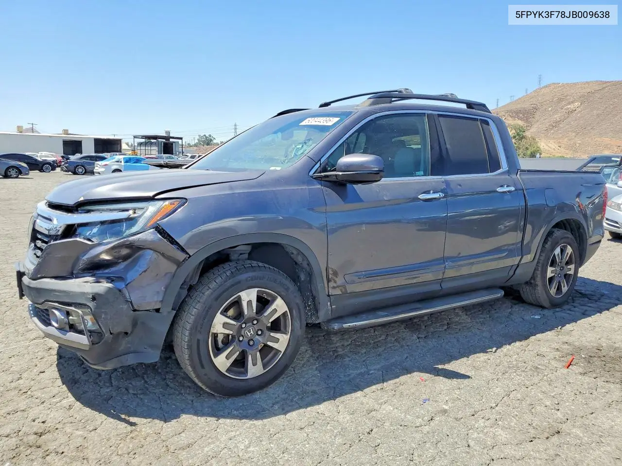 2018 Honda Ridgeline Rtl VIN: 5FPYK3F78JB009638 Lot: 60044396