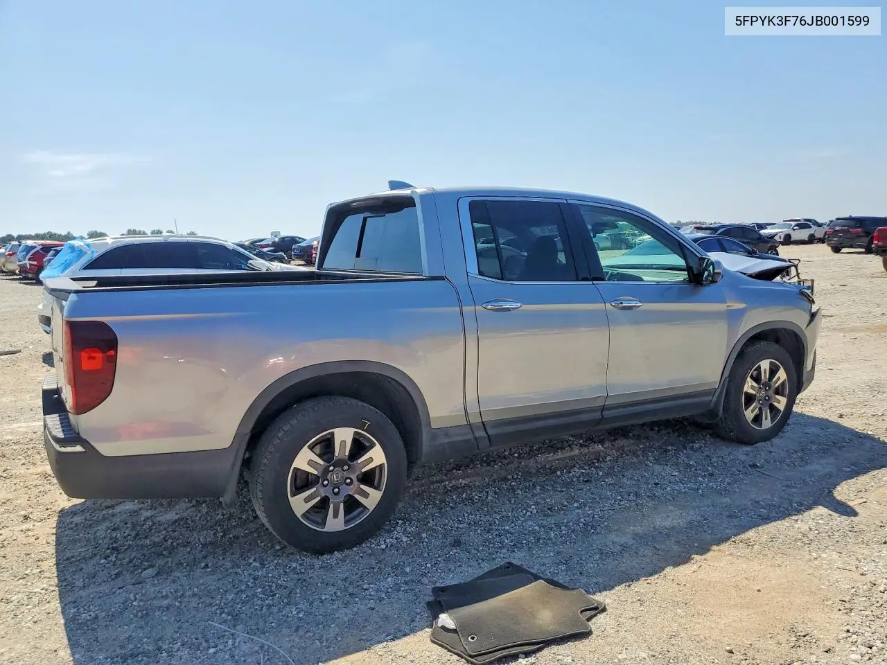 2018 Honda Ridgeline Rtl VIN: 5FPYK3F76JB001599 Lot: 61026676