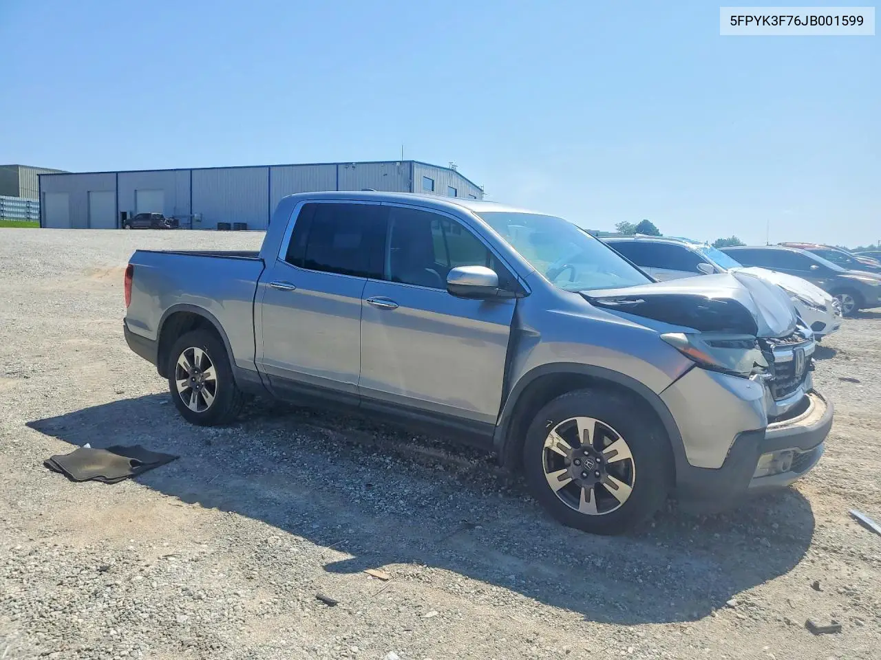 2018 Honda Ridgeline Rtl VIN: 5FPYK3F76JB001599 Lot: 61026676