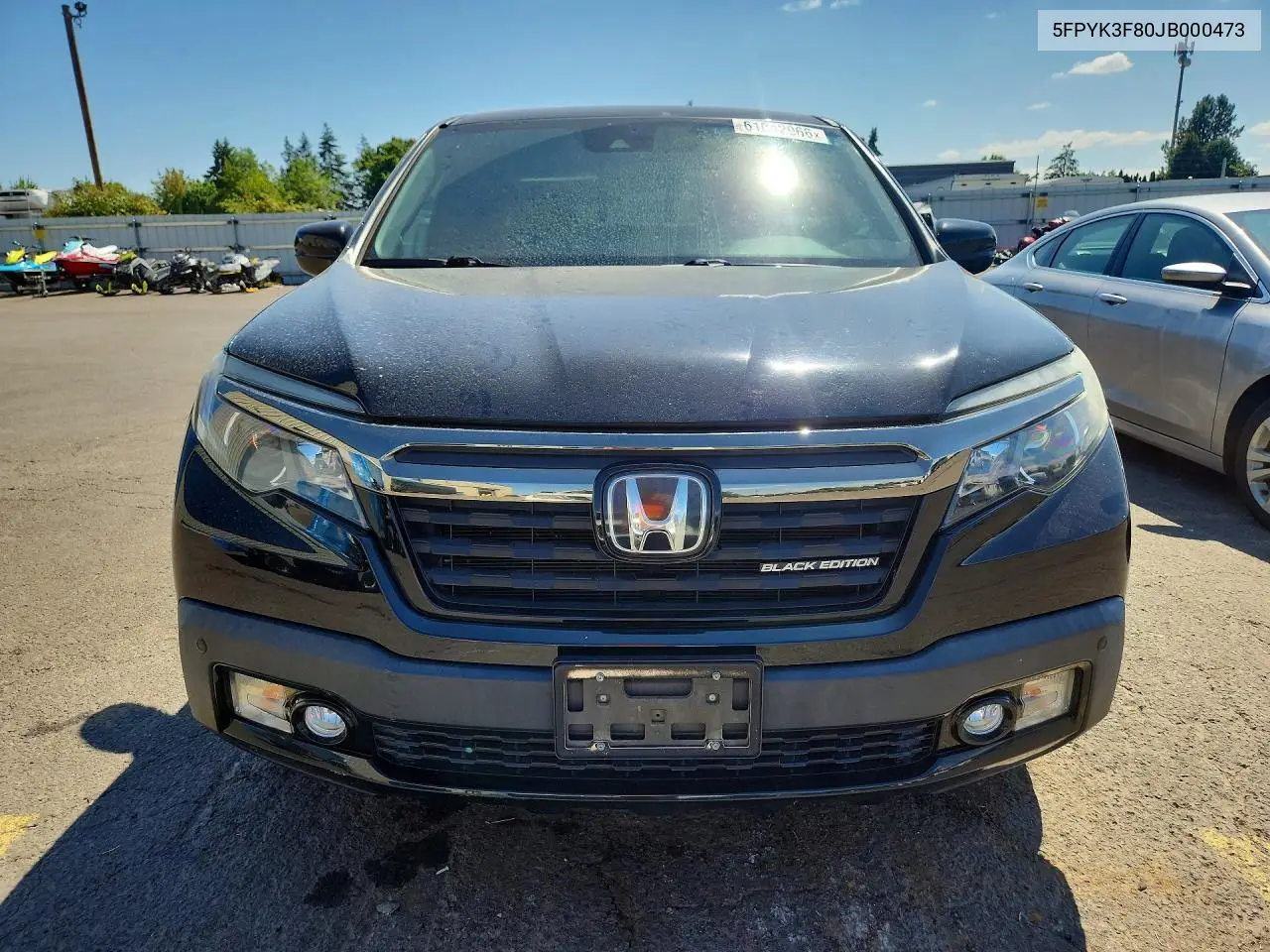 2018 Honda Ridgeline Black Edition VIN: 5FPYK3F80JB000473 Lot: 61042966