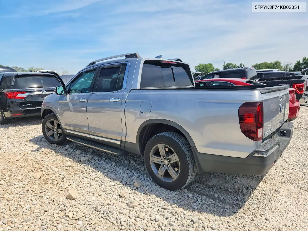 2019 Honda Ridgeline Rtl VIN: 5FPYK3F74KB020511 Lot: 56157536
