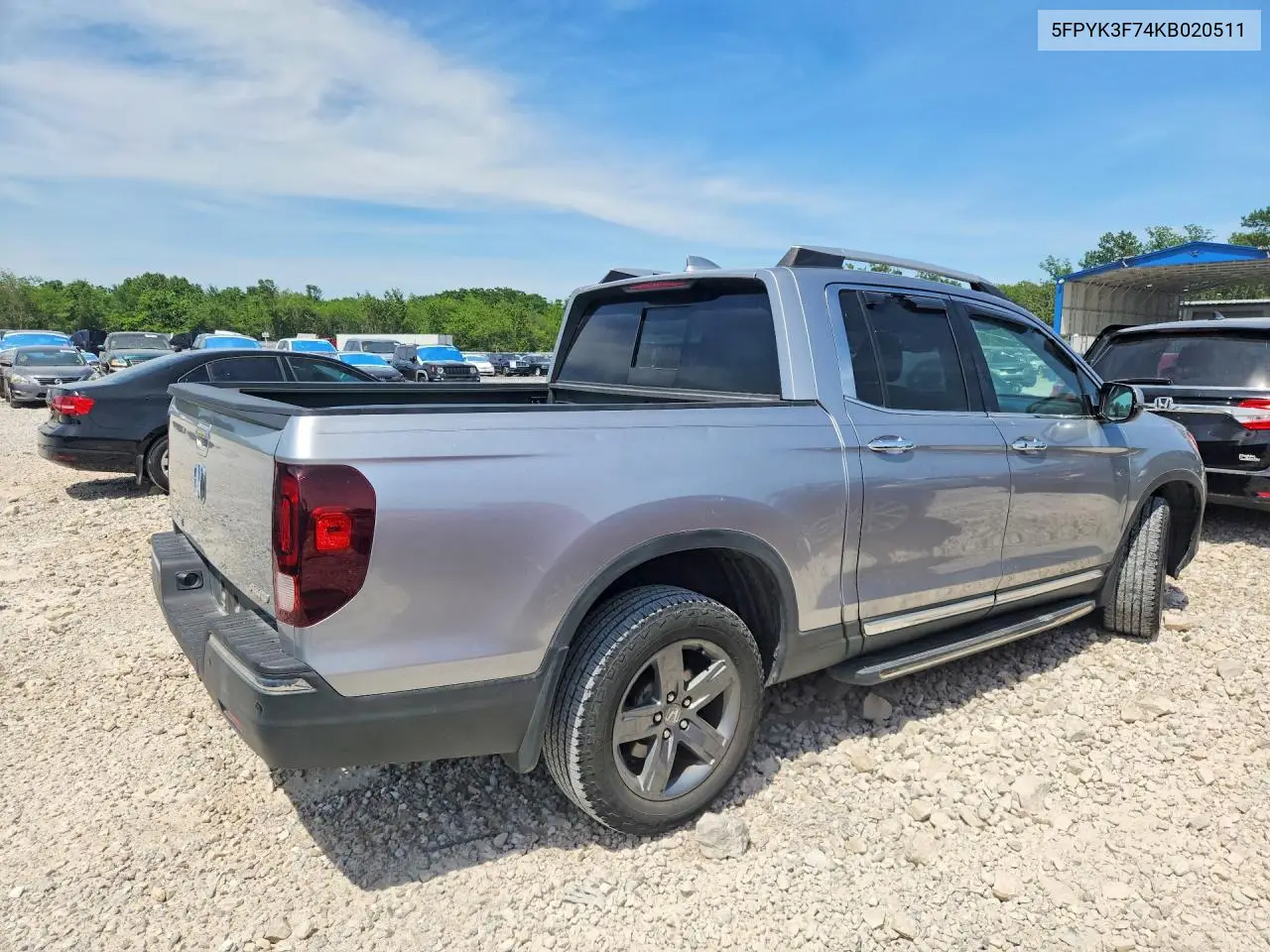 2019 Honda Ridgeline Rtl VIN: 5FPYK3F74KB020511 Lot: 56157536