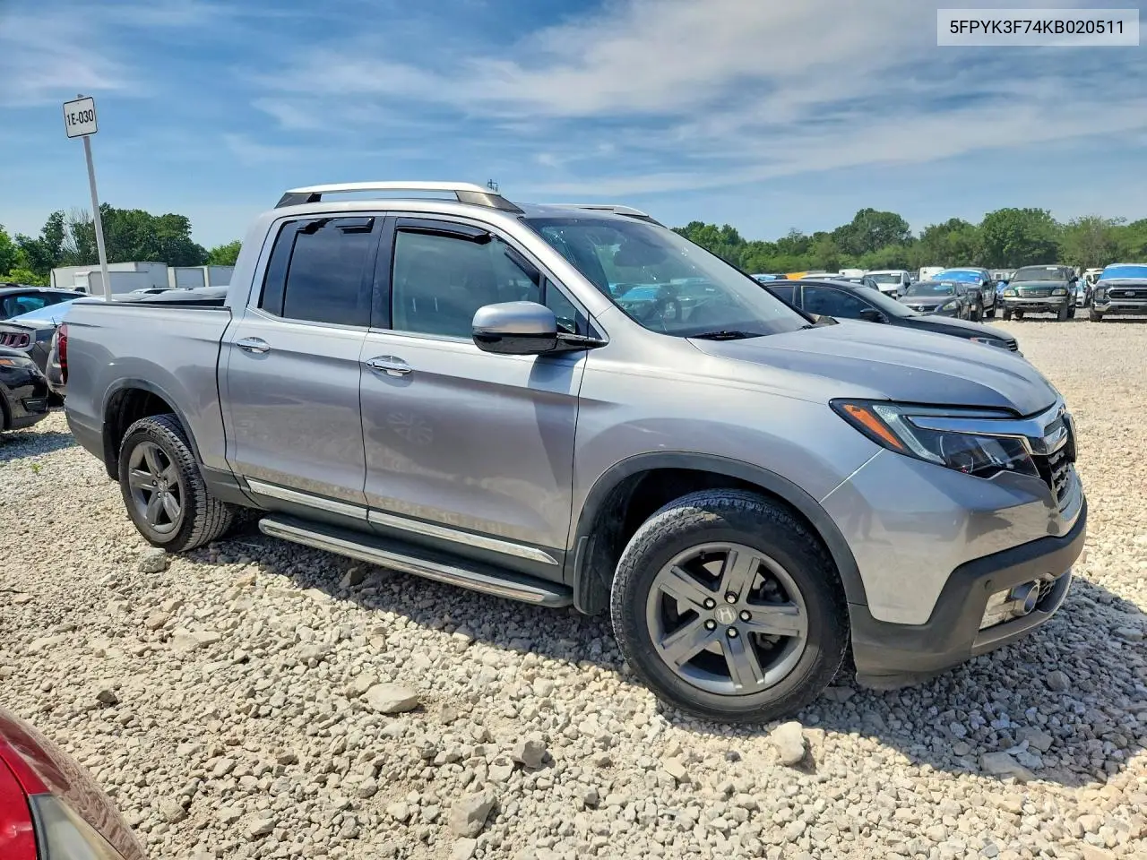 2019 Honda Ridgeline Rtl VIN: 5FPYK3F74KB020511 Lot: 56157536