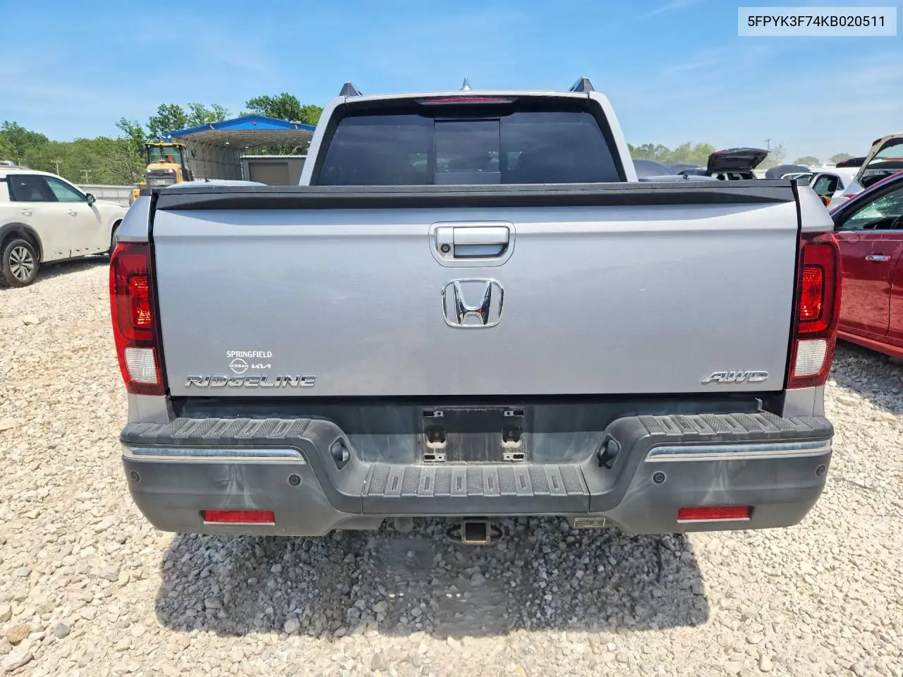 2019 Honda Ridgeline Rtl VIN: 5FPYK3F74KB020511 Lot: 56157536