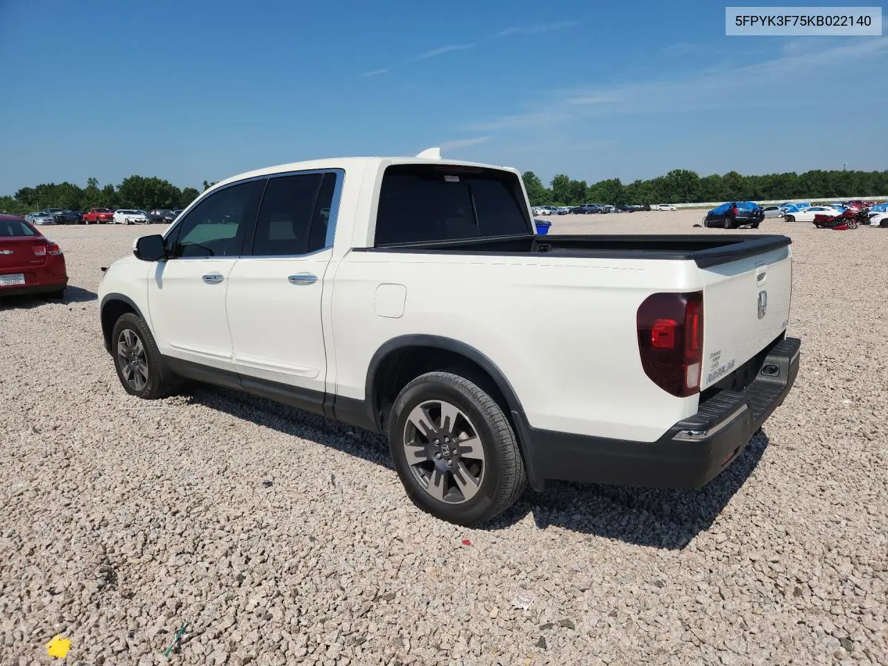 2019 Honda Ridgeline Rtl VIN: 5FPYK3F75KB022140 Lot: 59820156