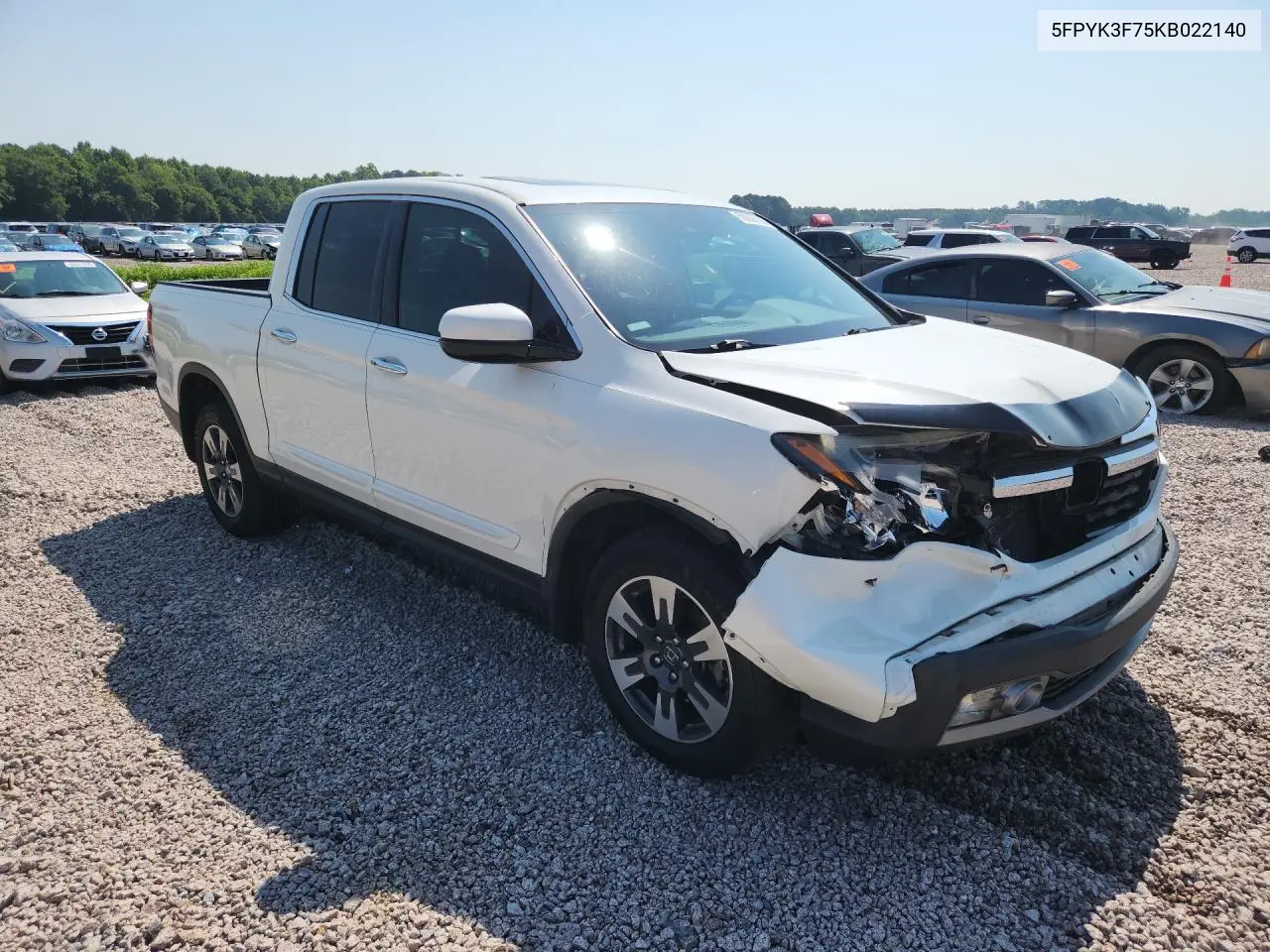 2019 Honda Ridgeline Rtl VIN: 5FPYK3F75KB022140 Lot: 59820156