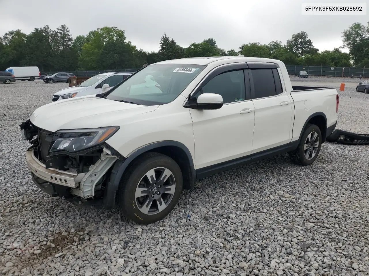 2019 Honda Ridgeline Rtl VIN: 5FPYK3F5XKB028692 Lot: 59863466