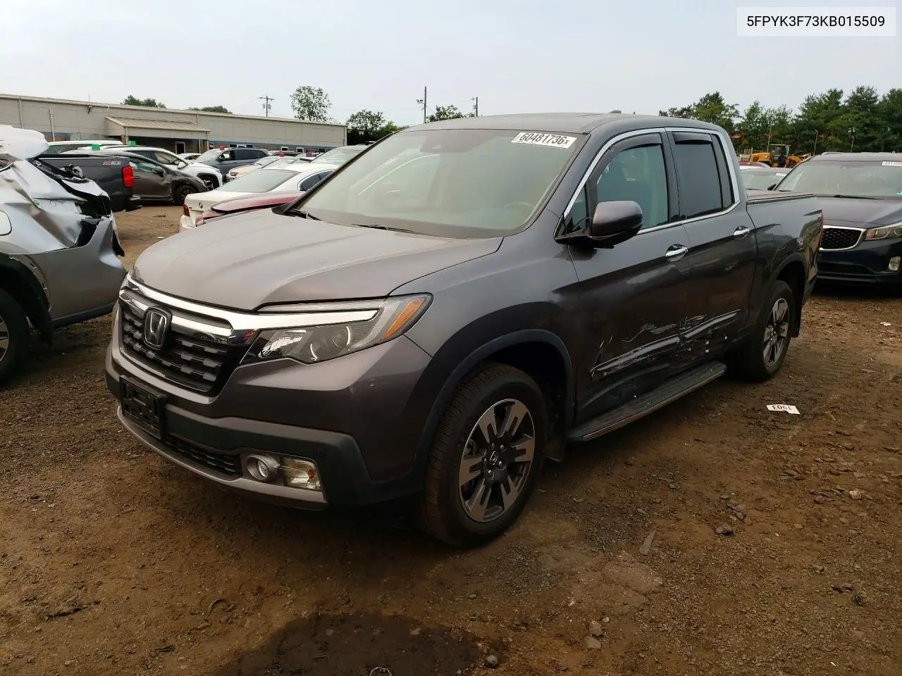 2019 Honda Ridgeline Rtl VIN: 5FPYK3F73KB015509 Lot: 60481736