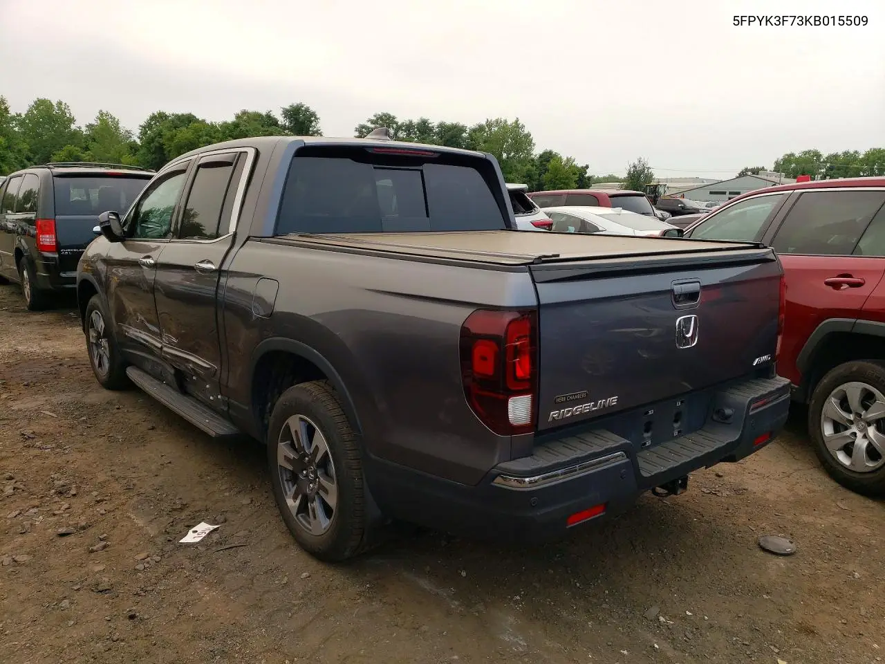 2019 Honda Ridgeline Rtl VIN: 5FPYK3F73KB015509 Lot: 60481736
