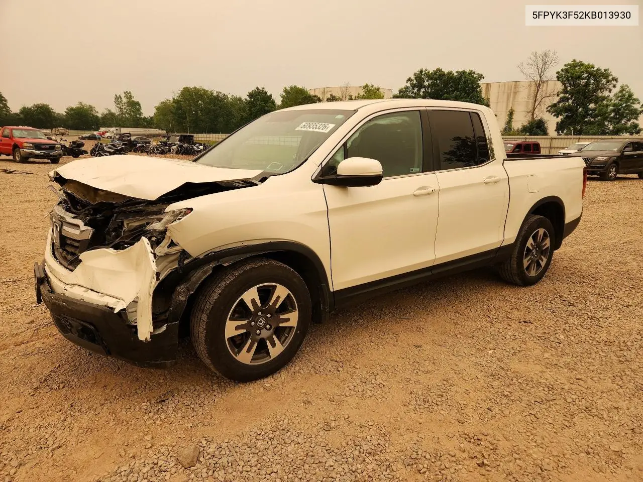 2019 Honda Ridgeline Rtl VIN: 5FPYK3F52KB013930 Lot: 60935326