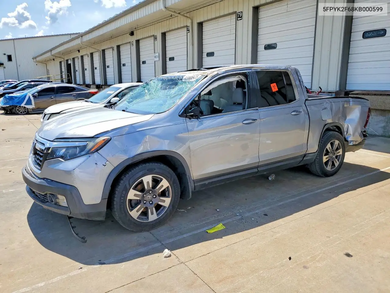 2019 Honda Ridgeline Rtl VIN: 5FPYK2F68KB000599 Lot: 61008476