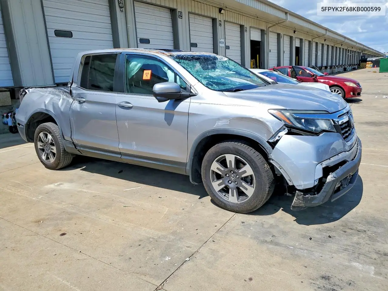 2019 Honda Ridgeline Rtl VIN: 5FPYK2F68KB000599 Lot: 61008476