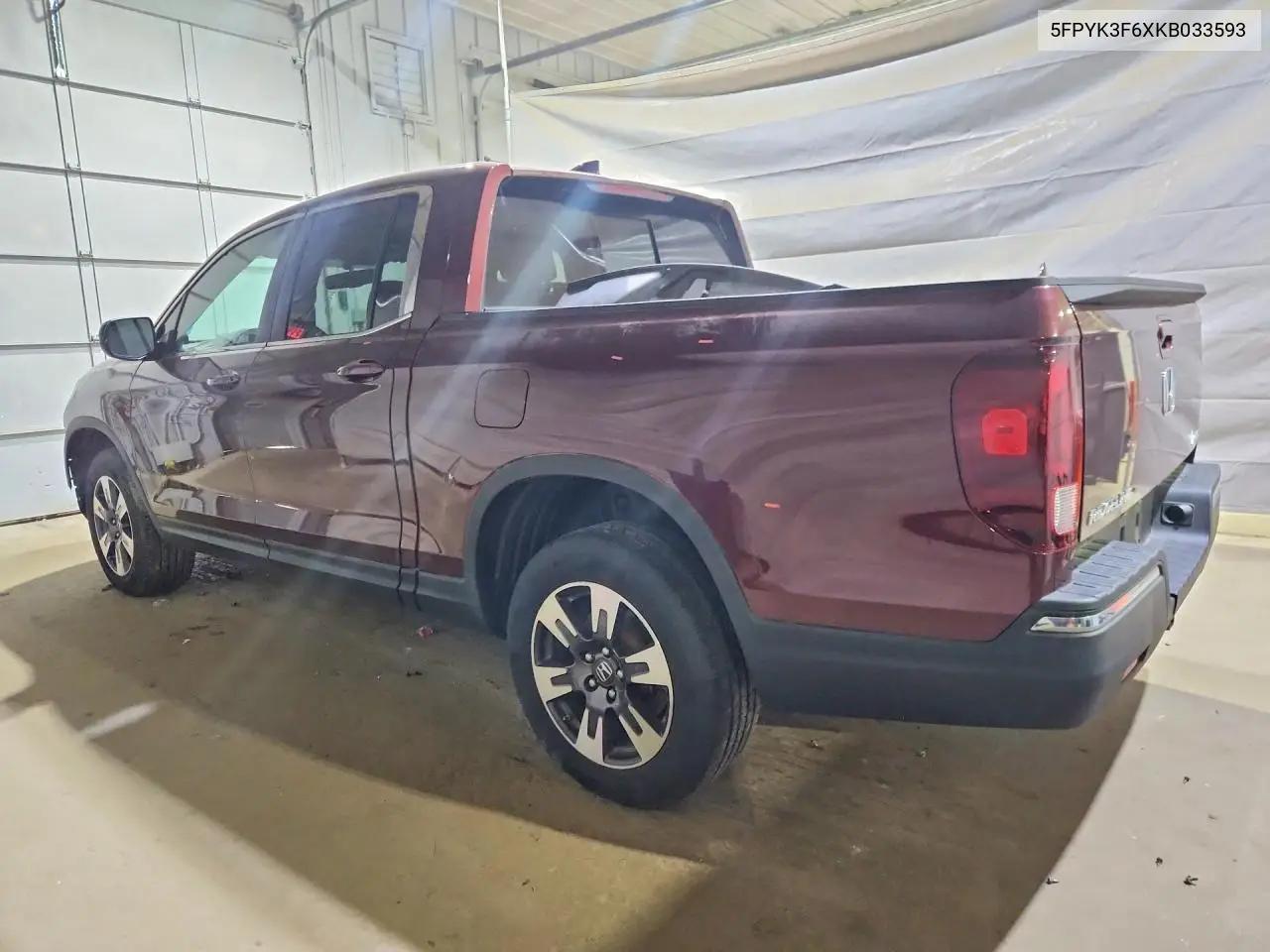 2019 Honda Ridgeline Rtl VIN: 5FPYK3F6XKB033593 Lot: 61057266