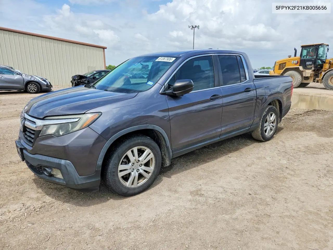 2019 Honda Ridgeline Rt VIN: 5FPYK2F21KB005656 Lot: 61367906