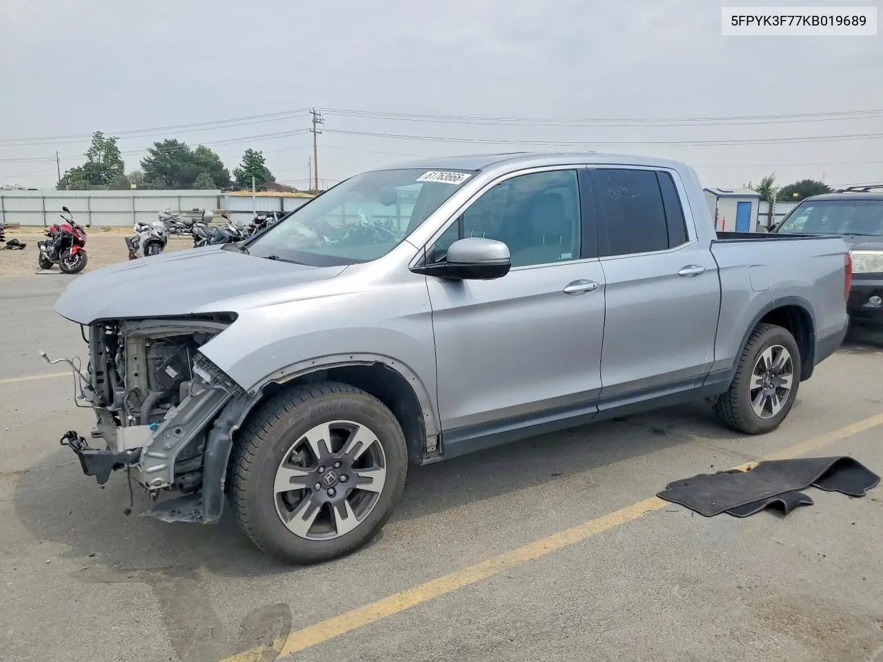 2019 Honda Ridgeline Rtl VIN: 5FPYK3F77KB019689 Lot: 61763666