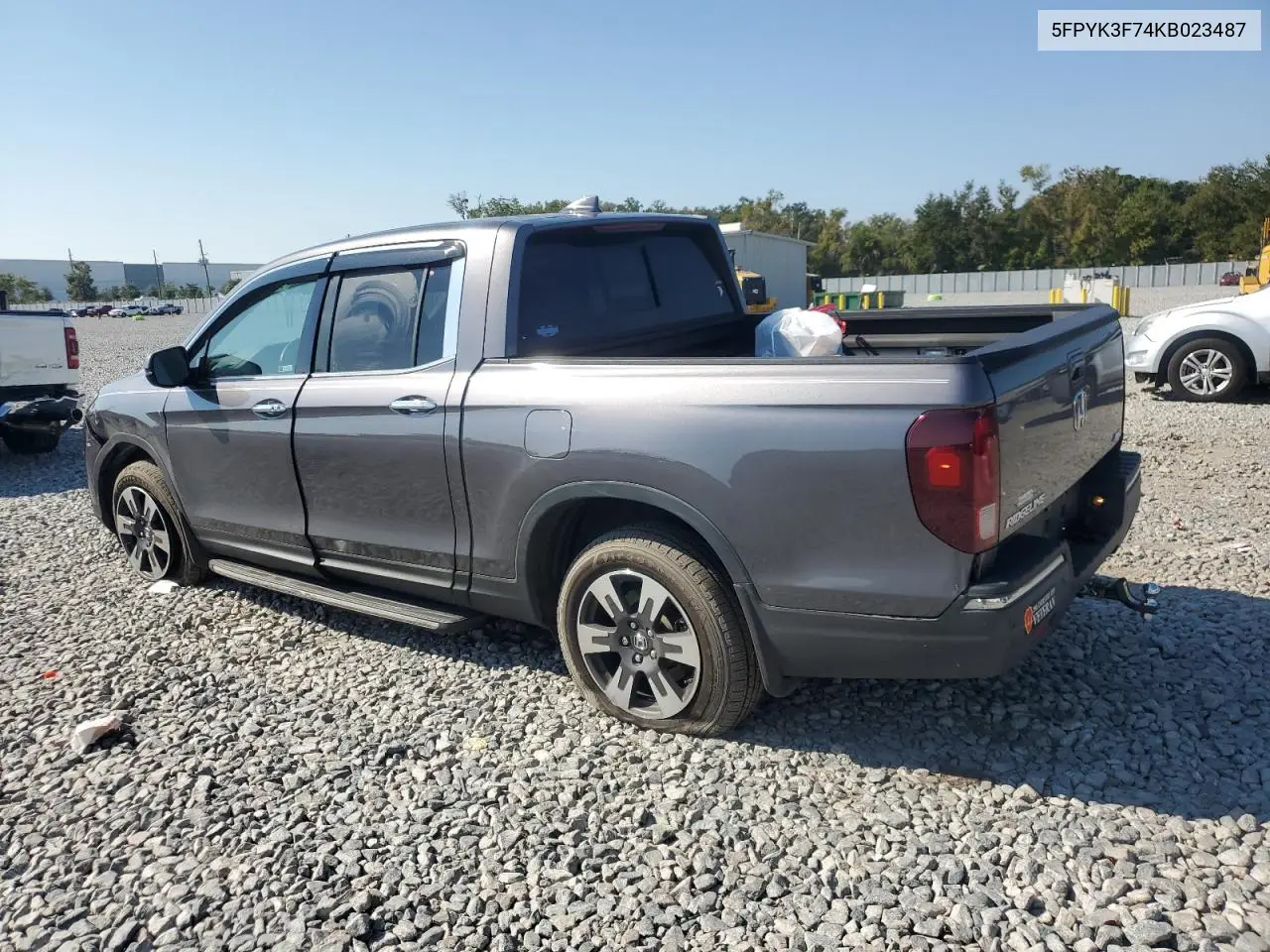 5FPYK3F74KB023487 2019 Honda Ridgeline Rtl