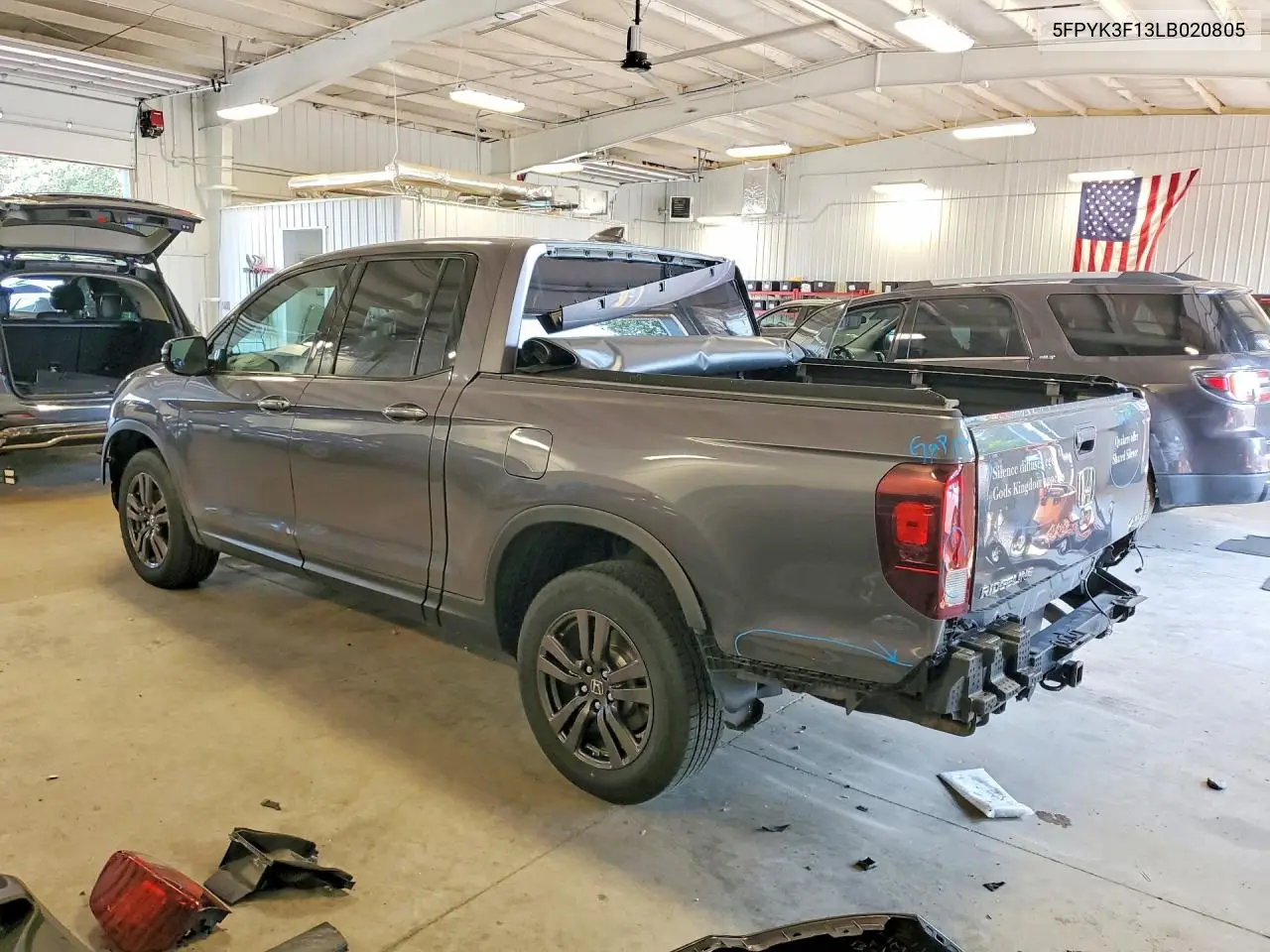 2020 Honda Ridgeline Sport VIN: 5FPYK3F13LB020805 Lot: 58630496