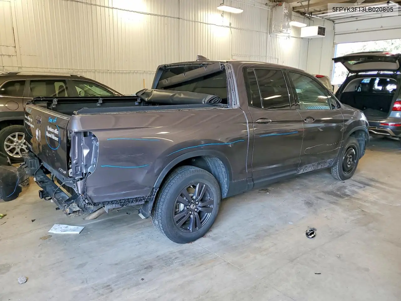 2020 Honda Ridgeline Sport VIN: 5FPYK3F13LB020805 Lot: 58630496