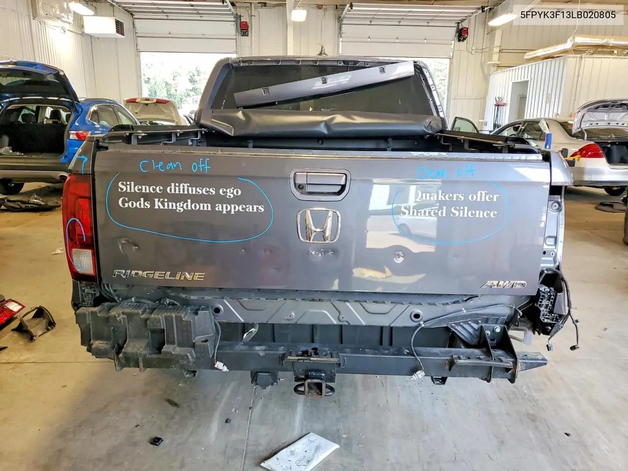 2020 Honda Ridgeline Sport VIN: 5FPYK3F13LB020805 Lot: 58630496