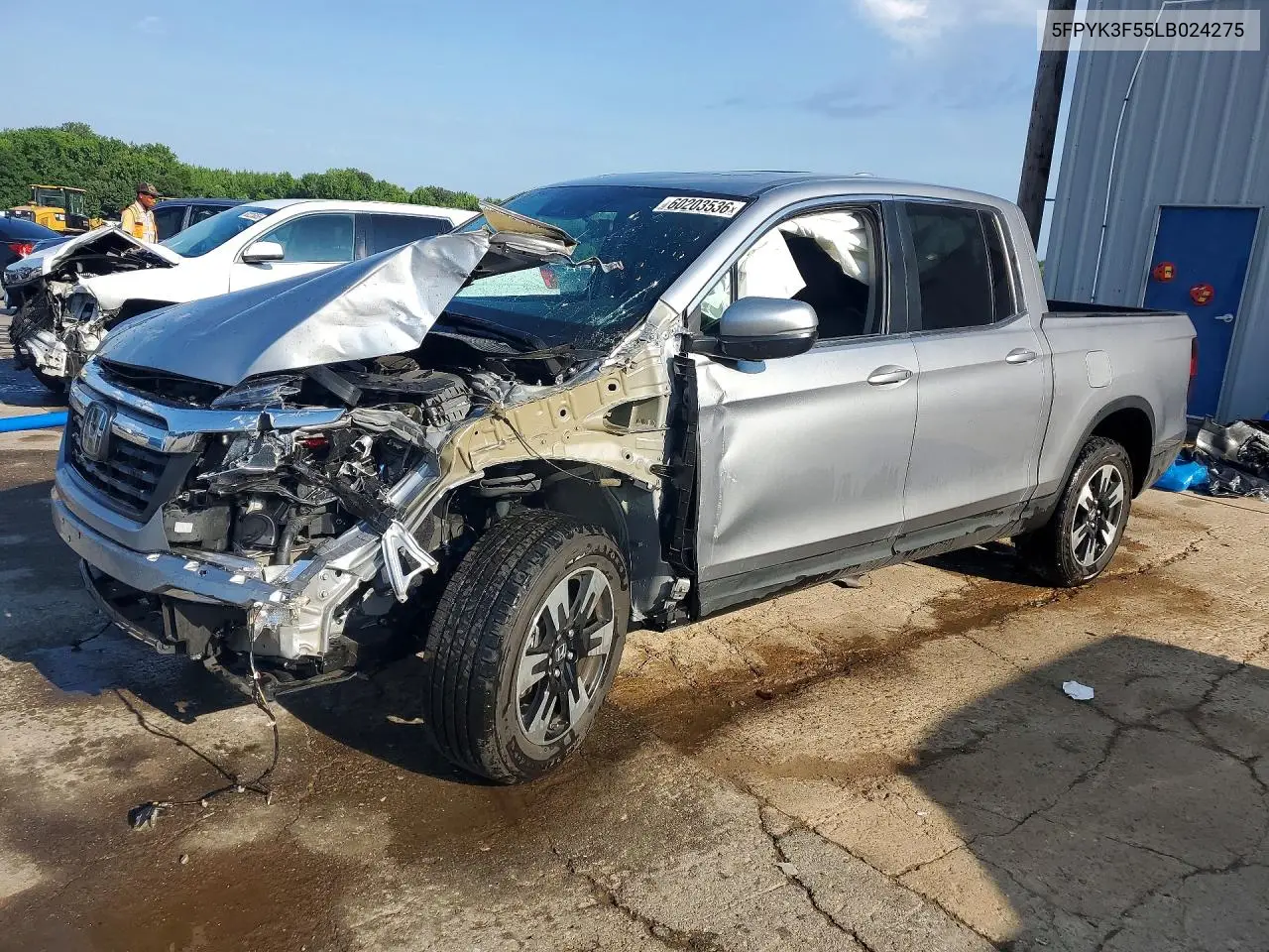 2020 Honda Ridgeline Rtl VIN: 5FPYK3F55LB024275 Lot: 60203536