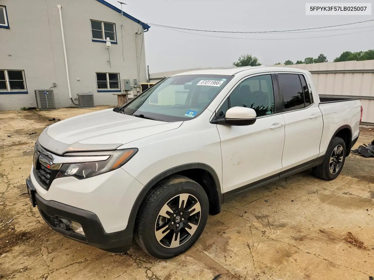 2020 Honda Ridgeline Rtl VIN: 5FPYK3F57LB025007 Lot: 61011966
