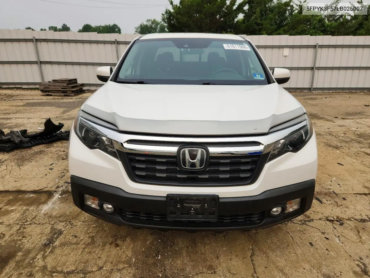 2020 Honda Ridgeline Rtl VIN: 5FPYK3F57LB025007 Lot: 61011966