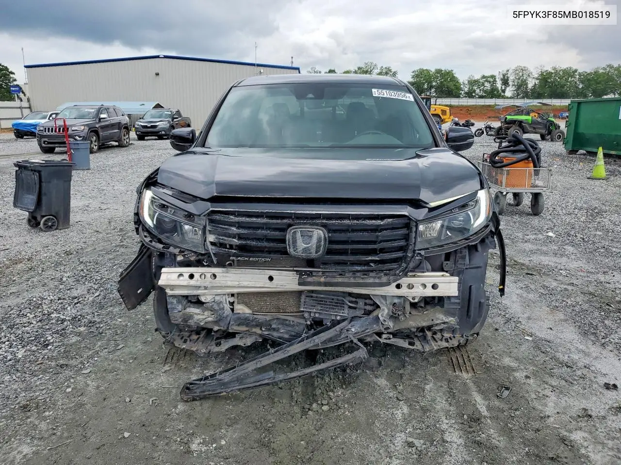 2021 Honda Ridgeline Black Edition VIN: 5FPYK3F85MB018519 Lot: 55103956