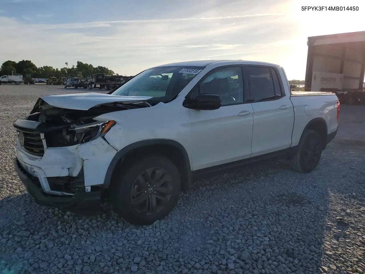 2021 Honda Ridgeline Sport VIN: 5FPYK3F14MB014450 Lot: 57830516