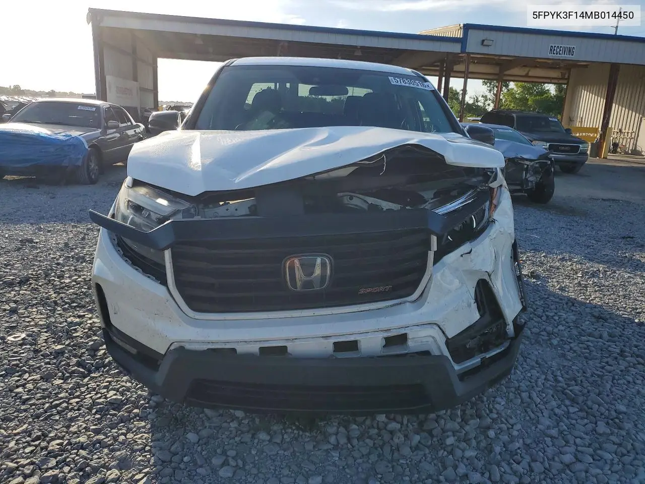 2021 Honda Ridgeline Sport VIN: 5FPYK3F14MB014450 Lot: 57830516