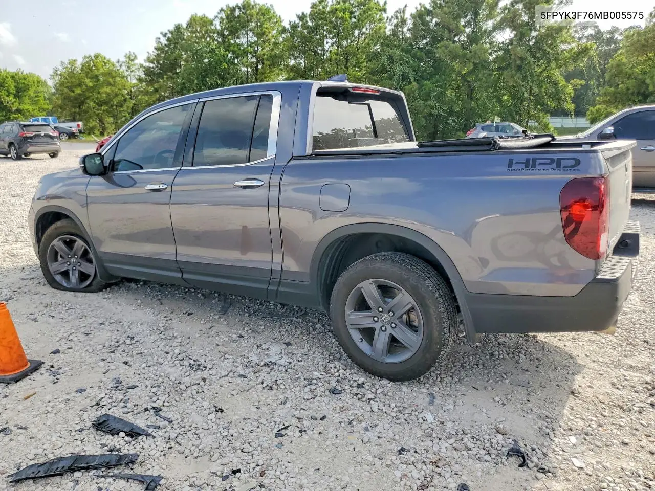 2021 Honda Ridgeline Rtl VIN: 5FPYK3F76MB005575 Lot: 59020006
