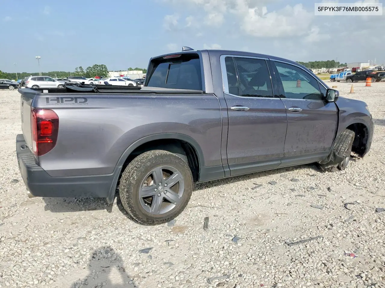 2021 Honda Ridgeline Rtl VIN: 5FPYK3F76MB005575 Lot: 59020006