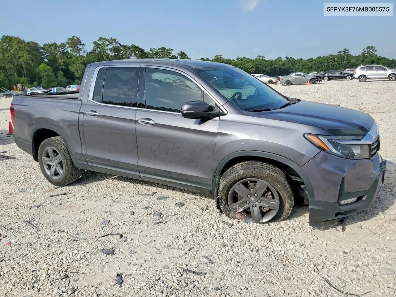 2021 Honda Ridgeline Rtl VIN: 5FPYK3F76MB005575 Lot: 59020006