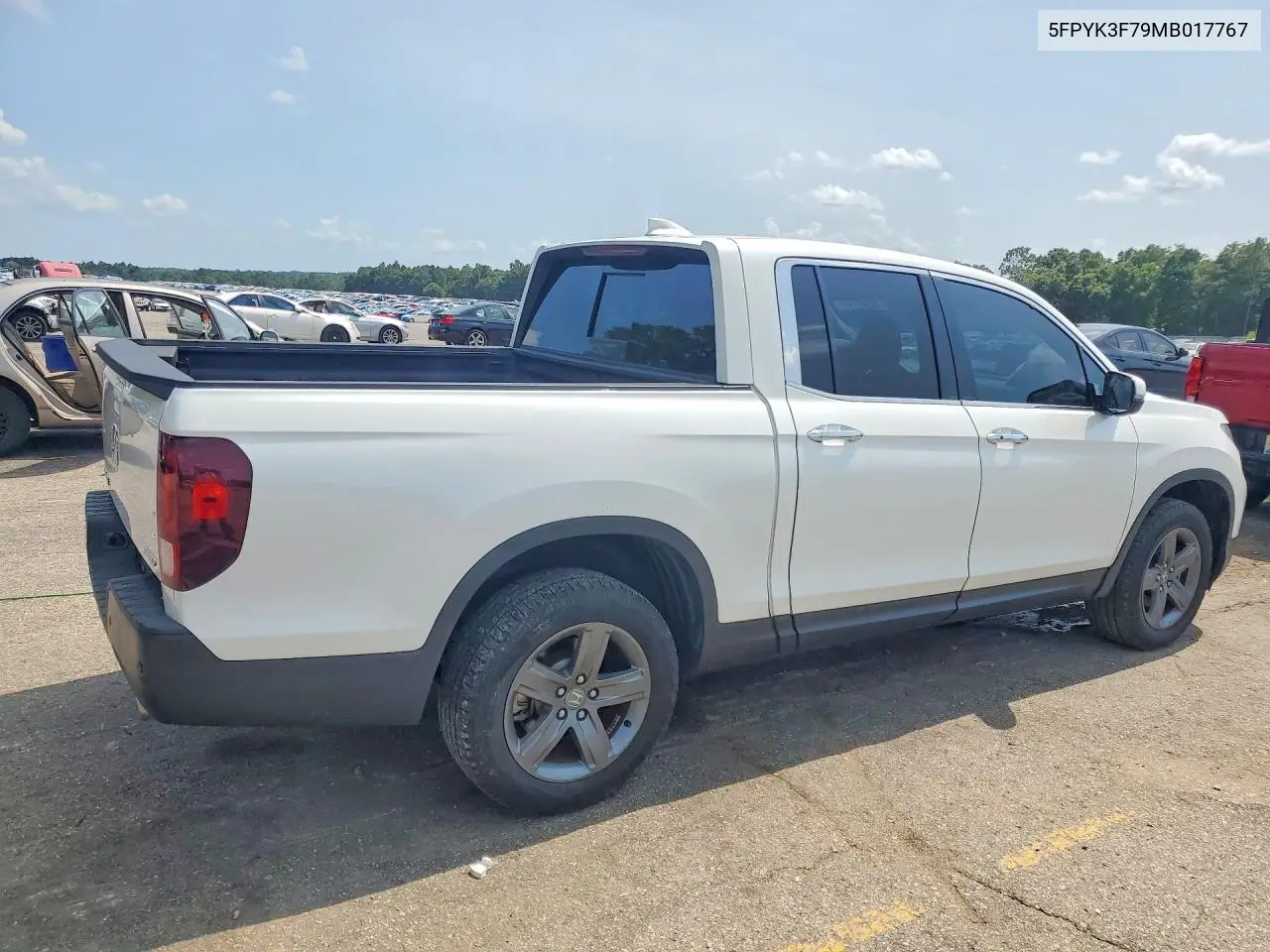 2021 Honda Ridgeline Rtl VIN: 5FPYK3F79MB017767 Lot: 59181786