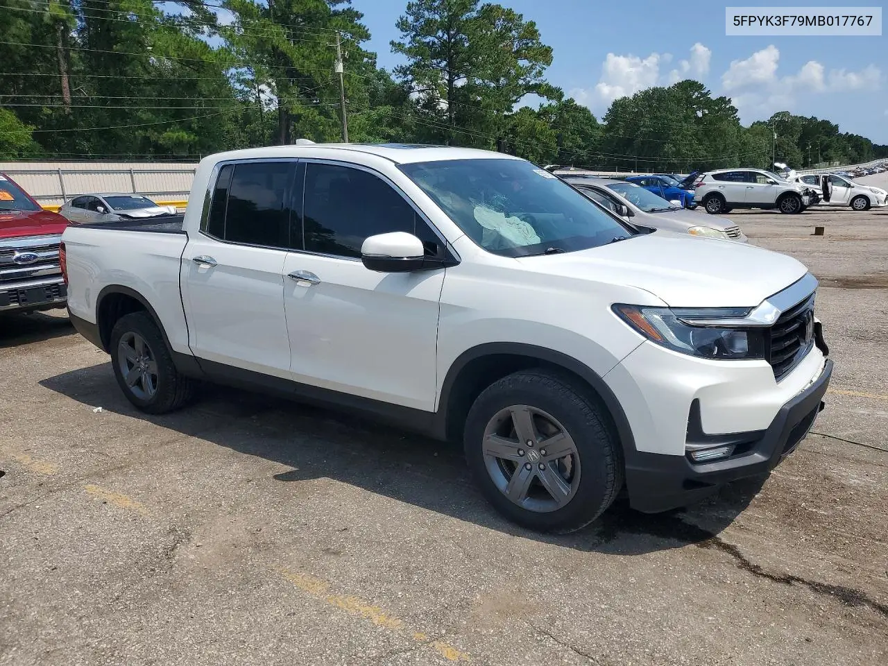 2021 Honda Ridgeline Rtl VIN: 5FPYK3F79MB017767 Lot: 59181786