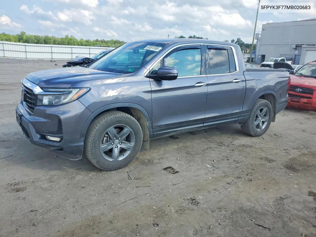 2021 Honda Ridgeline Rtl VIN: 5FPYK3F77MB020683 Lot: 60591586