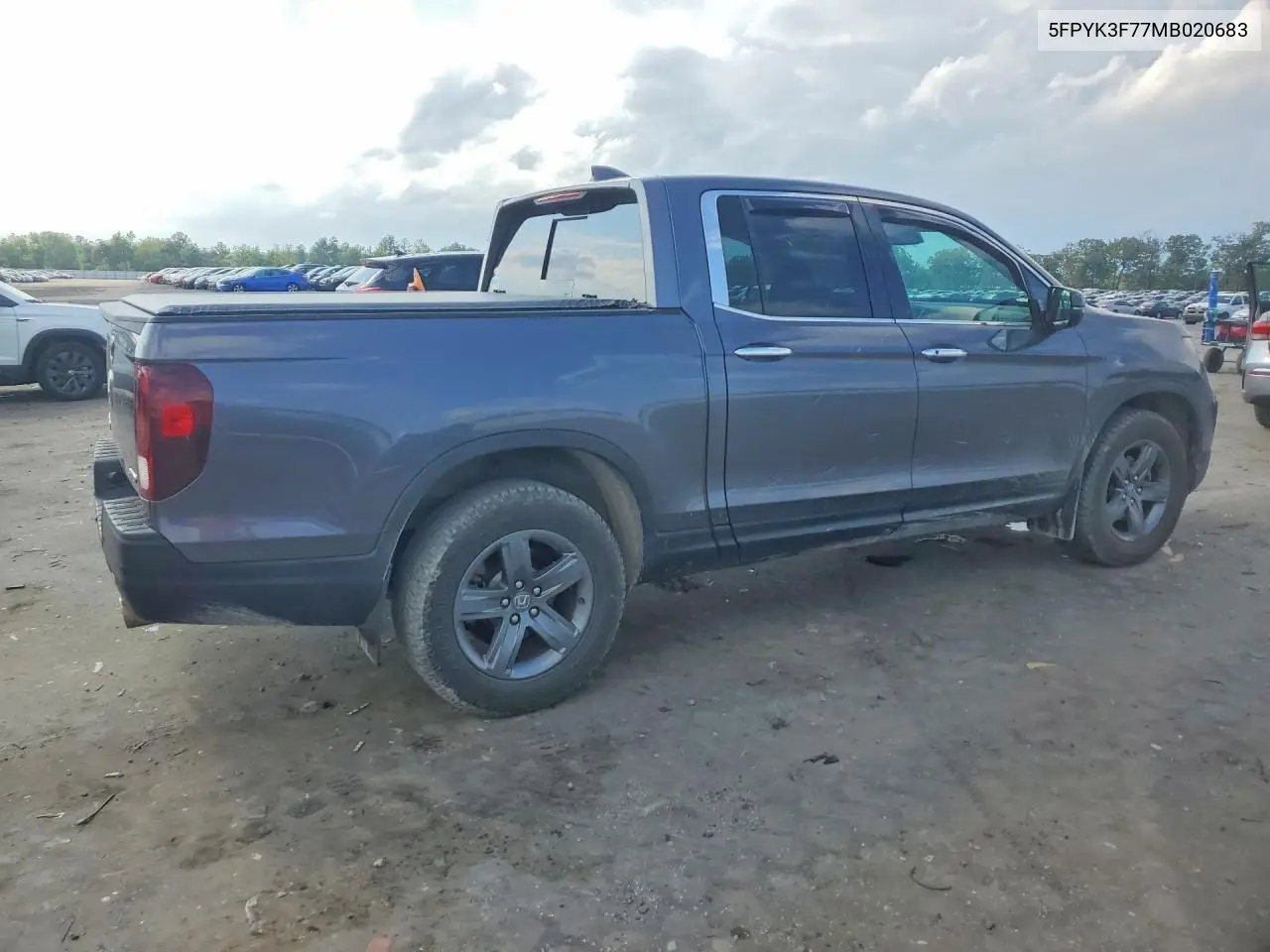 2021 Honda Ridgeline Rtl VIN: 5FPYK3F77MB020683 Lot: 60591586