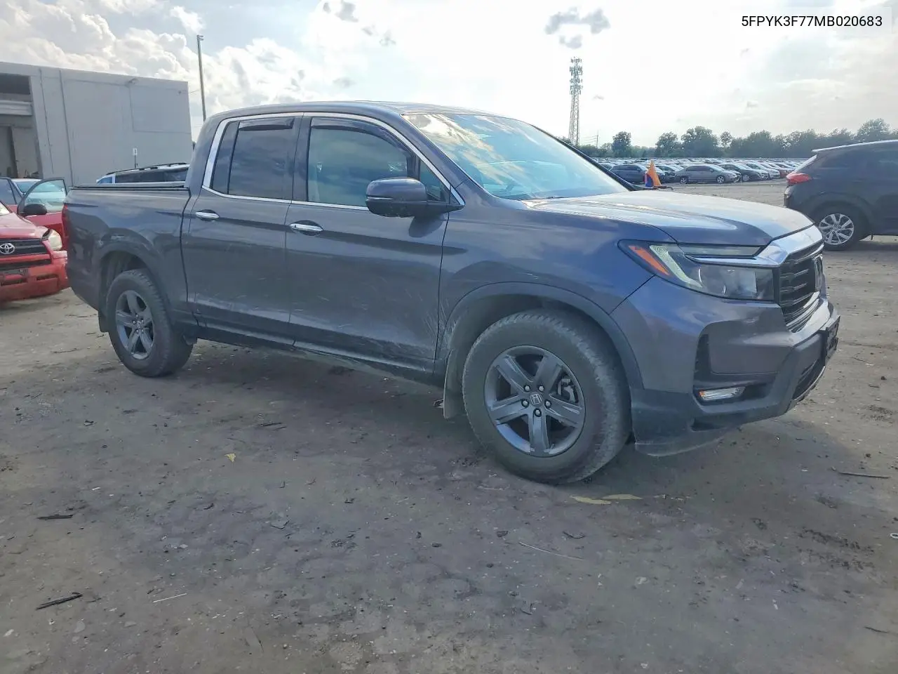2021 Honda Ridgeline Rtl VIN: 5FPYK3F77MB020683 Lot: 60591586