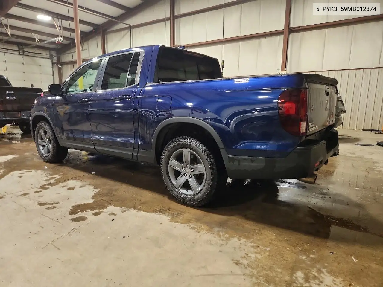 2021 Honda Ridgeline Rtl VIN: 5FPYK3F59MB012874 Lot: 61153486