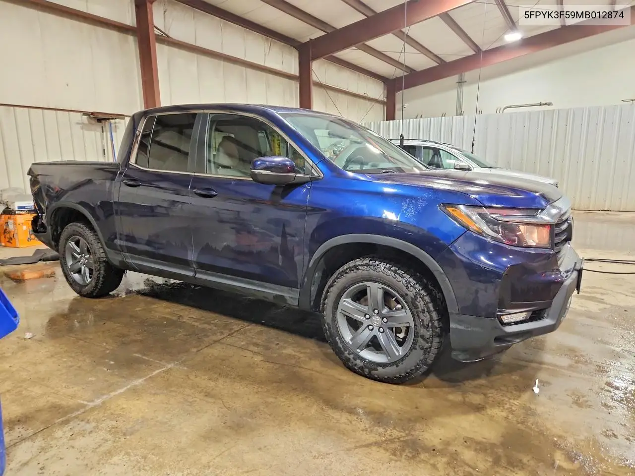 2021 Honda Ridgeline Rtl VIN: 5FPYK3F59MB012874 Lot: 61153486