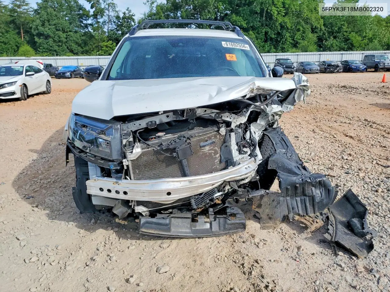 2021 Honda Ridgeline Sport VIN: 5FPYK3F18MB002320 Lot: 61692556