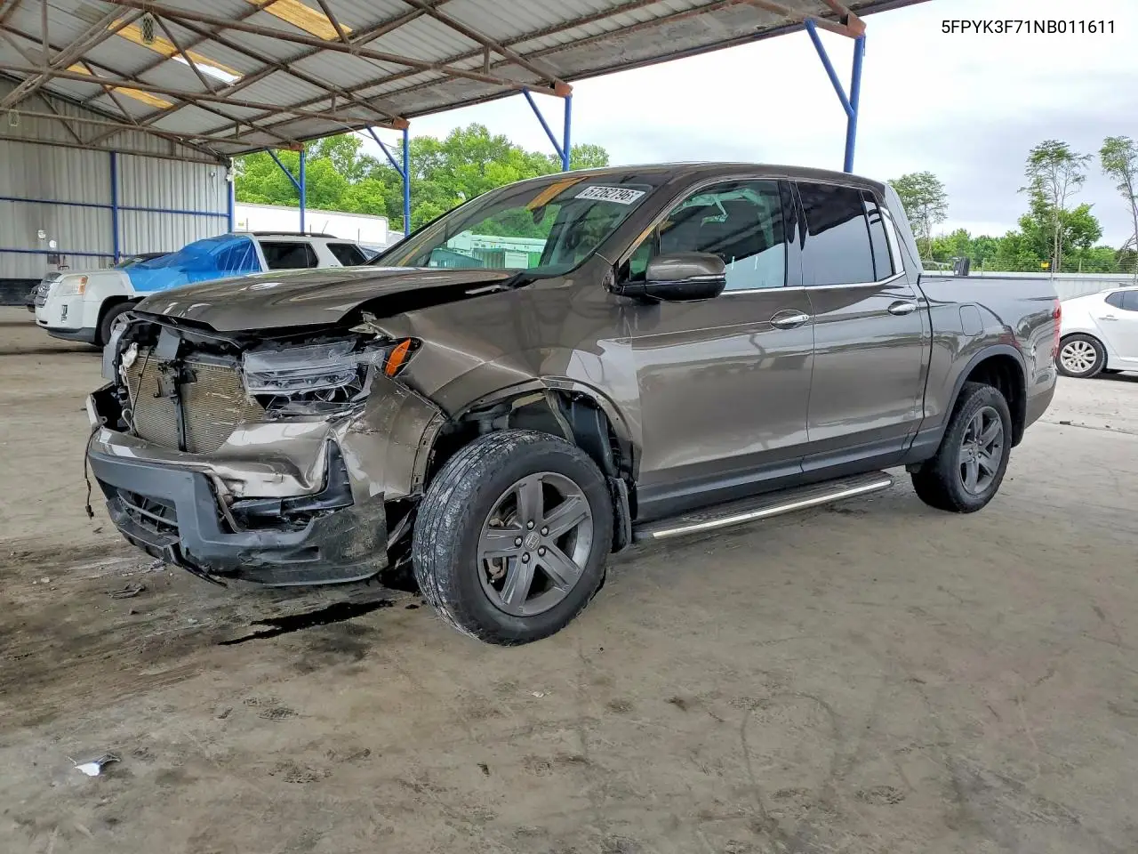 2022 Honda Ridgeline Rtl VIN: 5FPYK3F71NB011611 Lot: 57262796