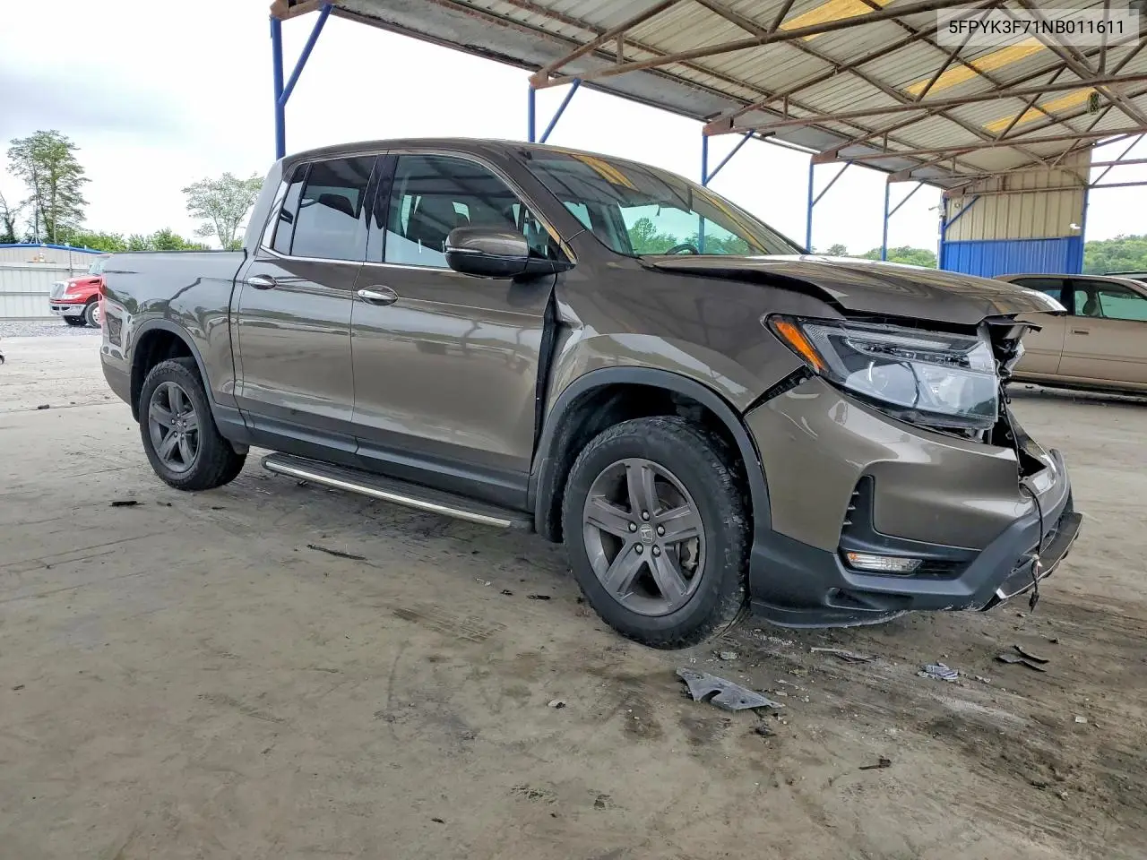 2022 Honda Ridgeline Rtl VIN: 5FPYK3F71NB011611 Lot: 57262796