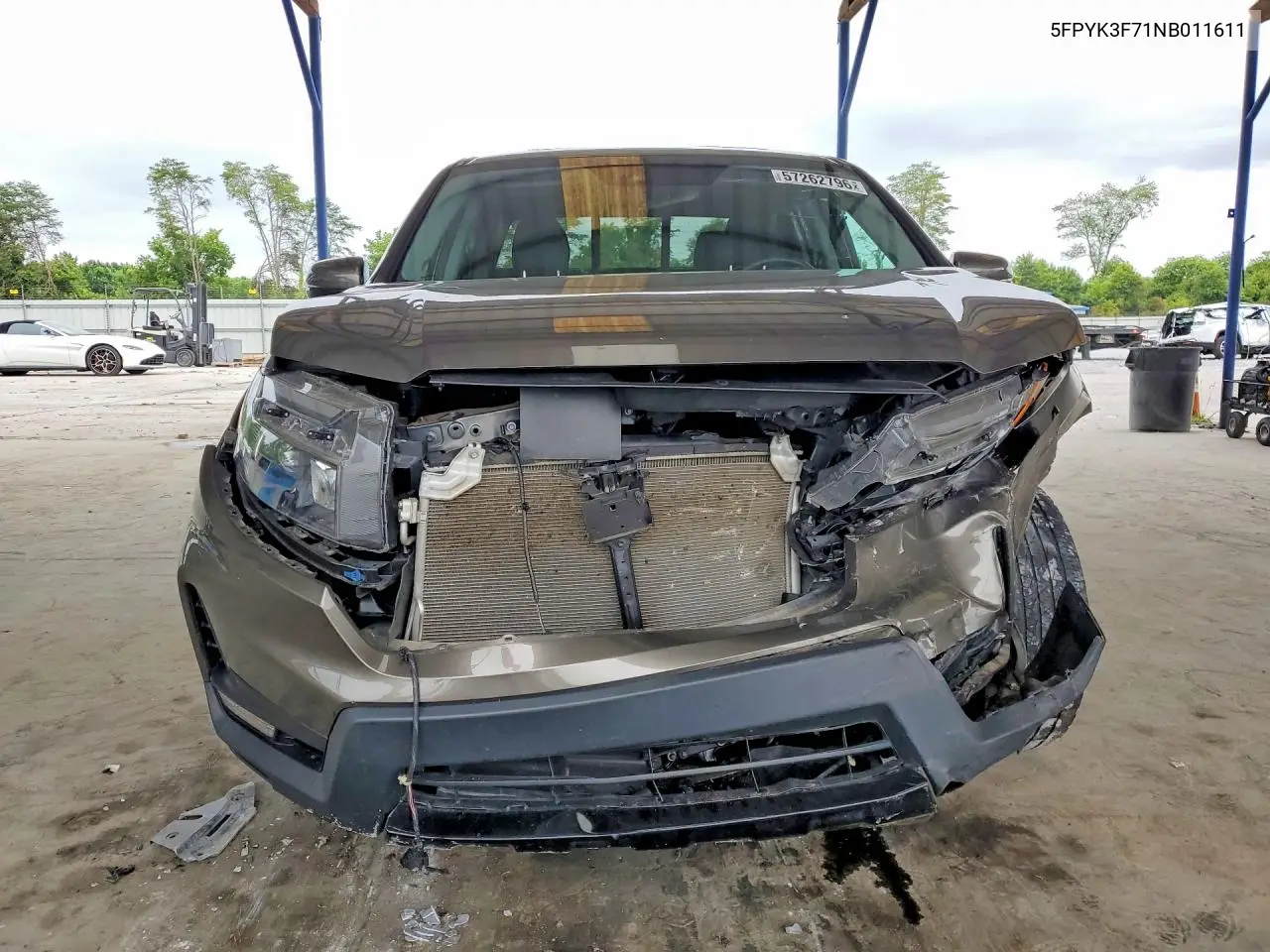 2022 Honda Ridgeline Rtl VIN: 5FPYK3F71NB011611 Lot: 57262796
