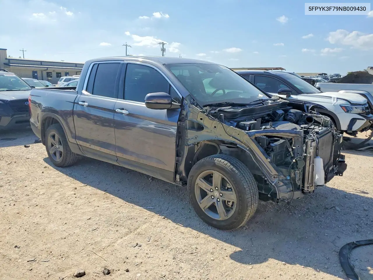 2022 Honda Ridgeline Rtl VIN: 5FPYK3F79NB009430 Lot: 57500566